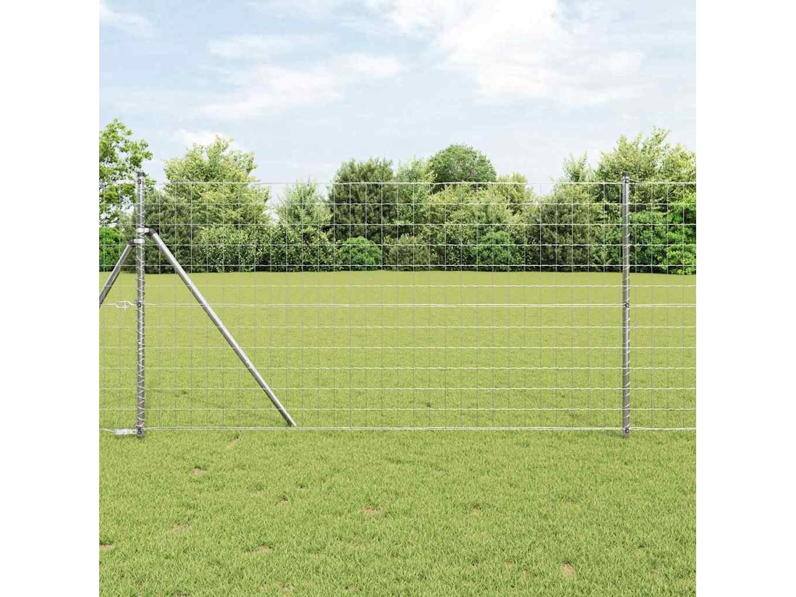 Vidaxl Fixa No Solo Para Cerca Euro Externa 25 X 1 M Aço Galvanizado
