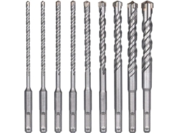 Broca De Impacto Elétrica Nirvana Manufacturing Para Concreto, 9 Peças , Broca Cruzada Sds Plus Para Concreto, Tijo Slowmoose (5 Mm A 16 Mm)