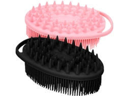 Conjunto De Escova Esfoliante Healeved 2 Peças Com Gancho E Banho Para Massagem Limpeza