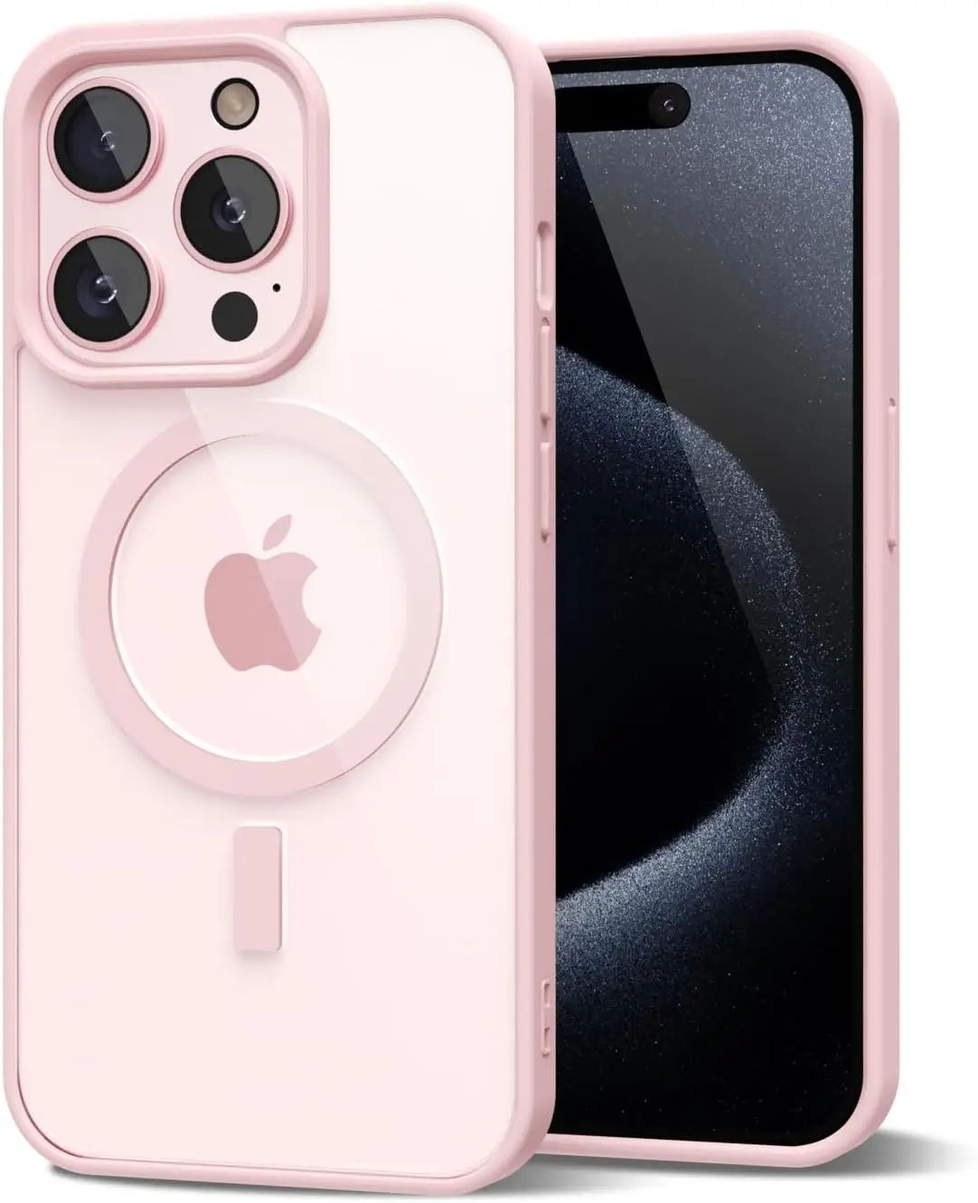 Capa Protetora Híbrida (rosa Para Iphone 15 Plus), Completa Com Acessórios.