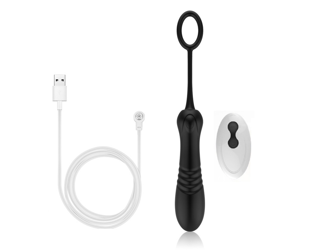Vibrador Telescpico De Massagem Com Controle Remoto Sem Fio Multifrequncia (preto)