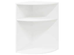 Mesa de Apoio Branco com Madeira Processada (39,7x39,7x60 cm)