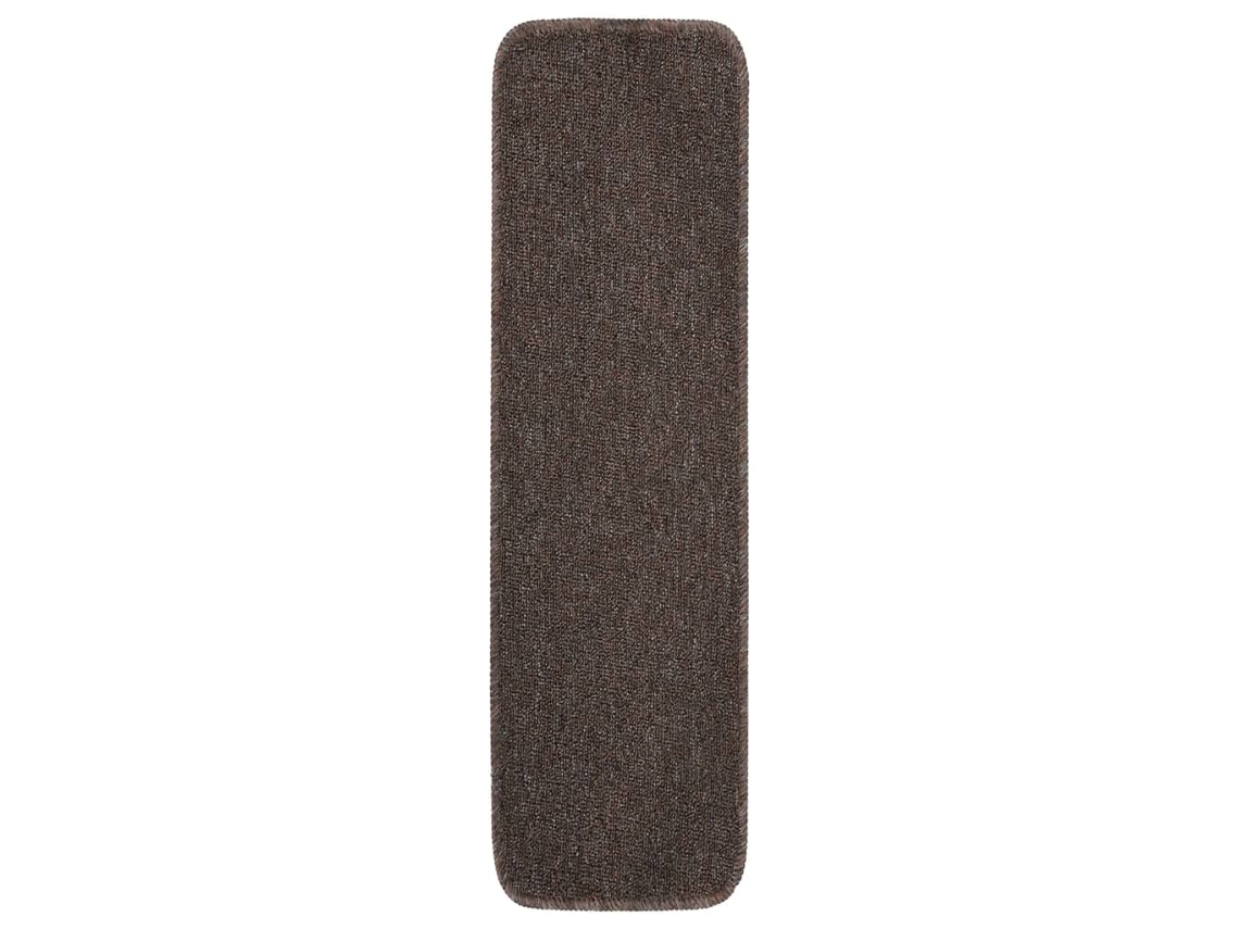 Maison Exclusive - Tapetes Antiderrapantes Retang. Escadas 15pcs 75x20 Cm Castanho