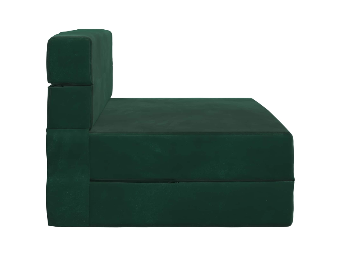 Sofá Cama Dobrável Verde escuro 70 X 80 X 60 Cm Tecido SYFAX