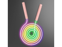Rebe-cuerda Elástica Iluminada Ajustable De 2,8 M Con Luces Led Para Niños Y Adultos, Entrenamiento Fitness Y Ejercicio Diario Arcoíris