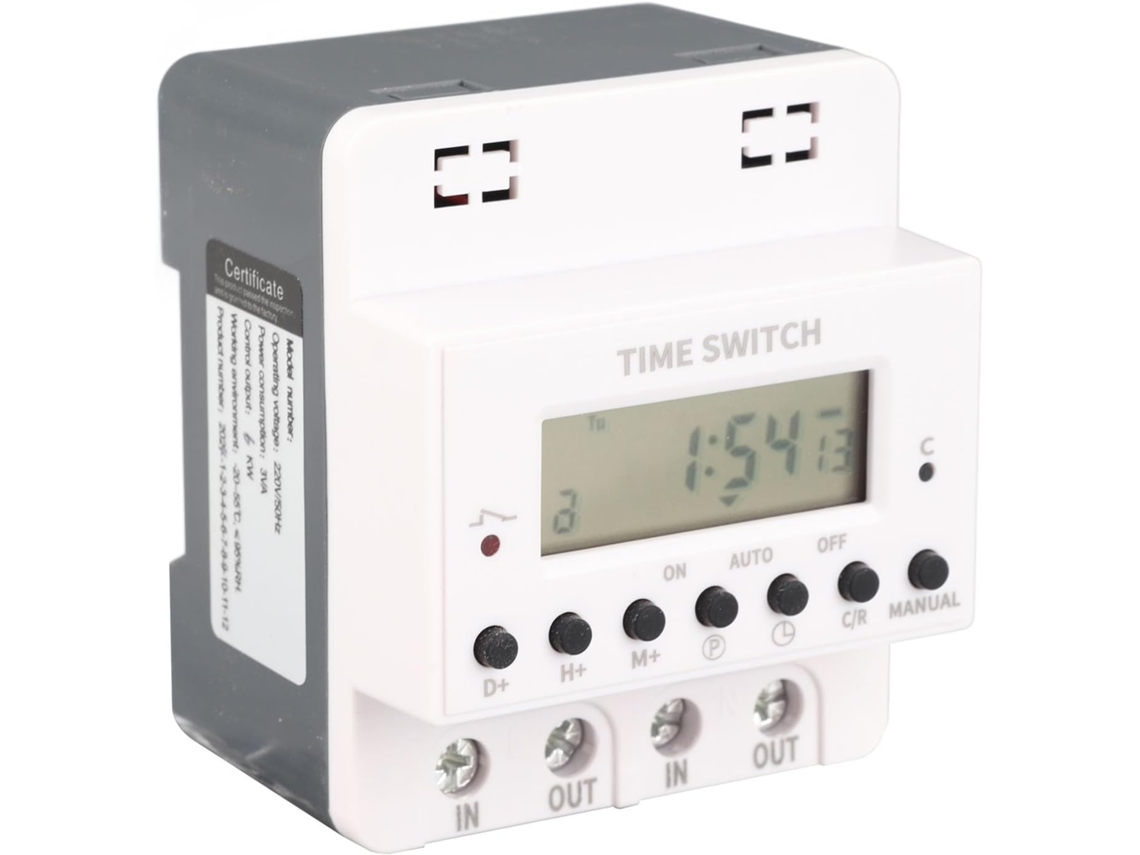 Temporizador Digital Programável Interruptor De 60 A Para Gado Abs