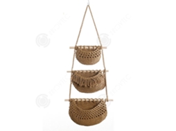 Inn Sac Trançado De Armazenamento Suspenso Estilo Boêmio Com 3 Bolsos Objeto De Decoração Bibelô Objeto Decorativo Pode Ser Pendurado Innovtec