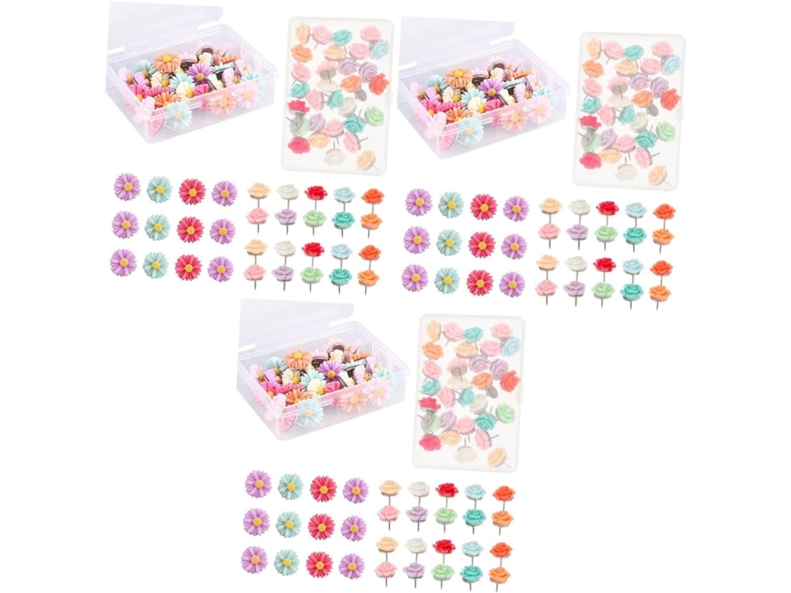 Conjunto De 180 Tachinhas Decorativas Em Formato Flor Para Quadros