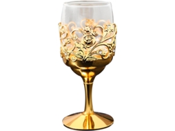 Copo De Vidro Com Borda Metálica, Ideal Para Coquetéis Ou Sucos, Recipiente Para Bebidas Alcoólicas Em Bares