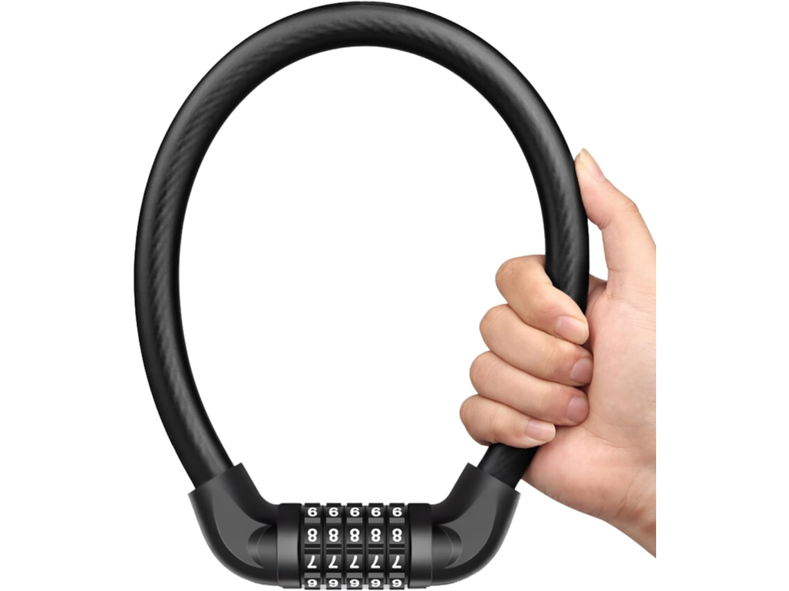 Cadeado De Bicicleta Reforçado Cadeado De Combinação De 5 Dígitos Com Cabo Cadeado à Prova Dágua Para Motocicleta Perfeito Aquaforge