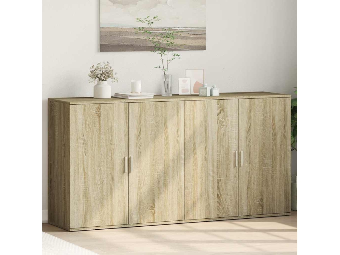 Vidaxl Aparadores 2 Pcs 79x38x80 Cm Derivados Madeira Carvalho Sonoma