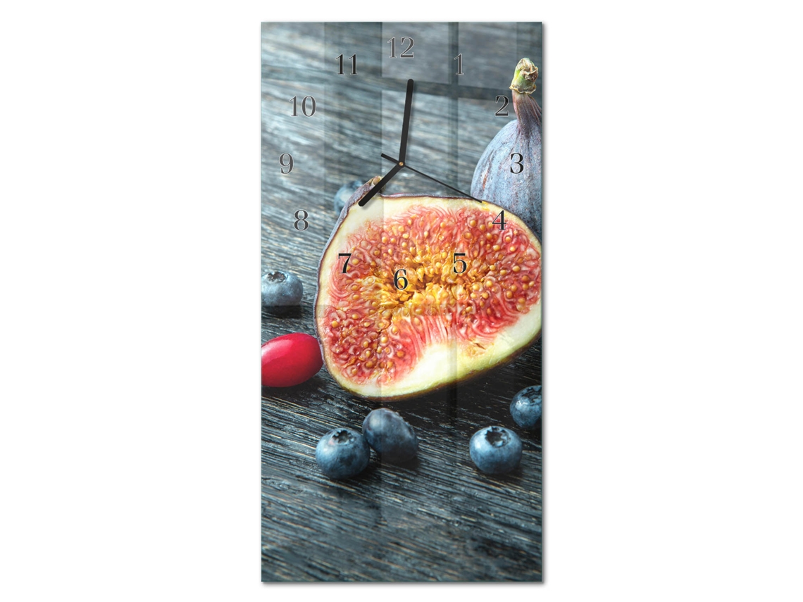 Relógio De Parede De Vidro Multicolor Espelharte (30x60 Cm)
