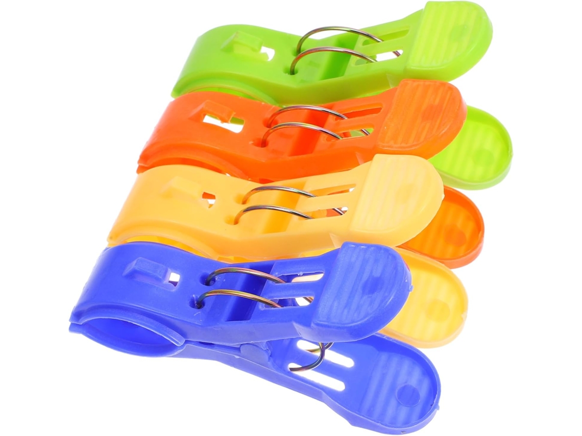 Shineofi Prendedores Multifuncionais Para Roupas De Praia, Pacote Com 4-unidades, E Colchas De Plástico Reforçadas