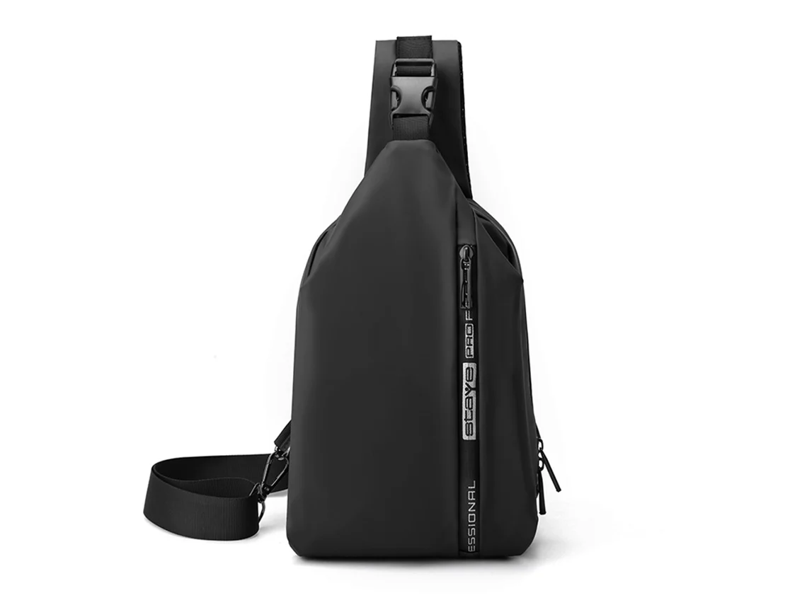 Mochila Pequena Crossbody Sling Bolsa De Viagem Caminhada Caminhada Bolsa De Peito Preta*