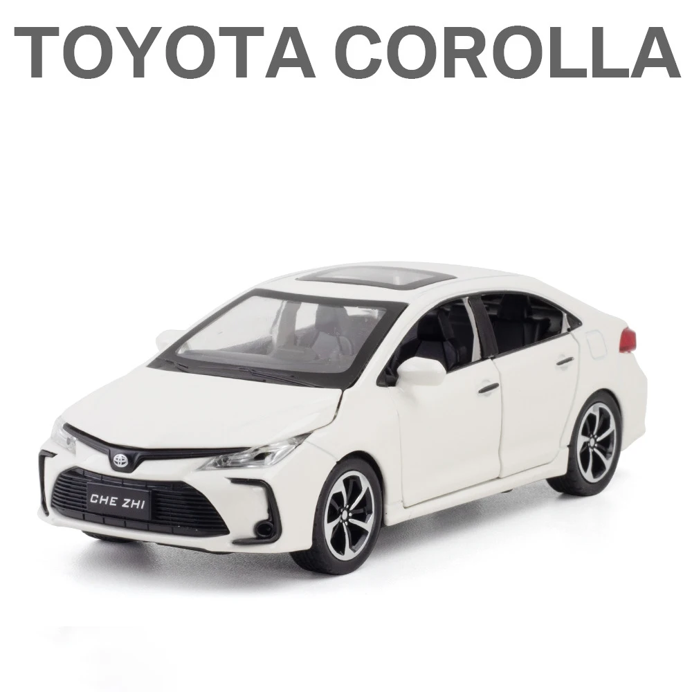 (branco) Miniatura De Carro Em Liga Metálica Híbrida, Escala 1:32, Com Efeitos De Som E Luz.