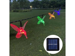 2026 luz de Cadena Solar com 30 Led Colibrí, Luz Mágica Exterior para Jardim, Cerca, Pátio e Guirnalda Led