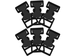 Fivelas De Metal Reforçado Para Fitas, 6 Peças, Clipe De Liberação Lateral Preto, Resistentes E Grossas De 2 Mm A 27 Mm Fivelas De Meta Gokoco