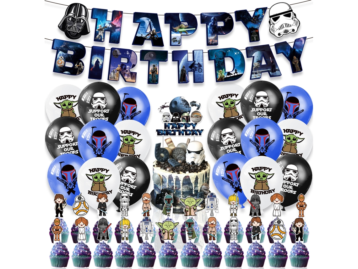 Decoração De Festa De Aniversário Com Tema Star Wars E Balões