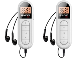2 Mini Rádios Fm de Bolso Portáteis Recarregáveis de 300 Mah, 76 108 Mhz com Tela SFUSHOS
