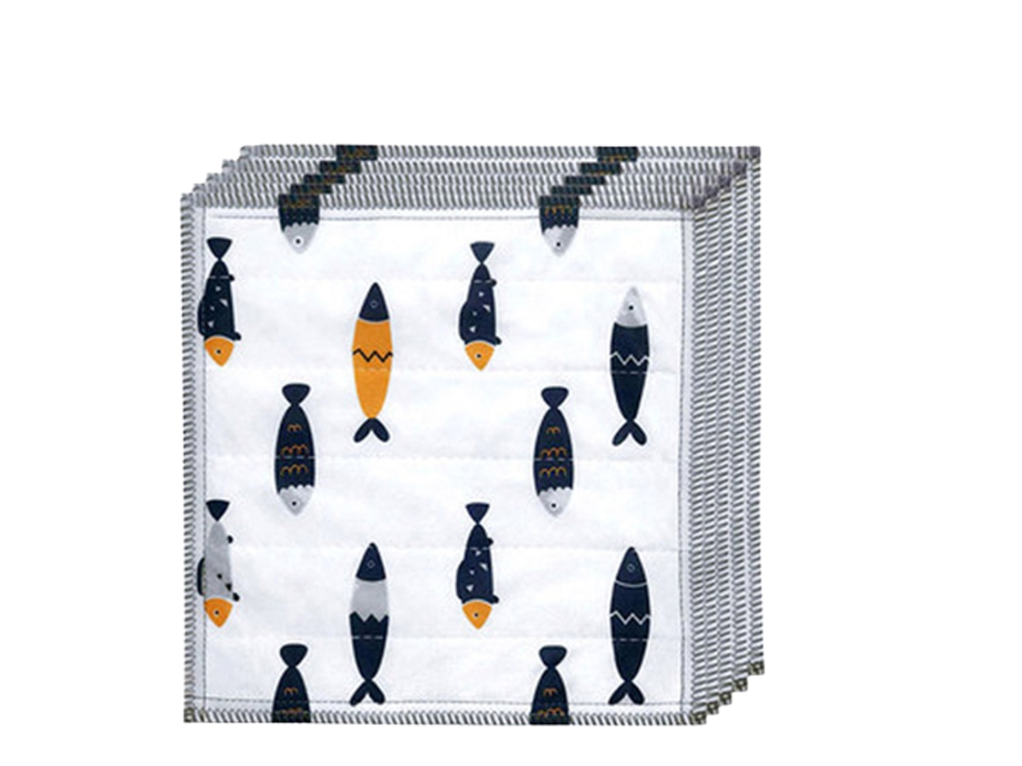 Toalhas de cozinha de algodão pano de cozinha super absorvente óleo antiaderente pano de limpeza reutilizável prato toalhas WEIMAI