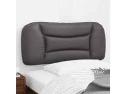 Vidaxl Almofadão De Cabeceira Hvar 80 Cm Couro Artificial Cinzento