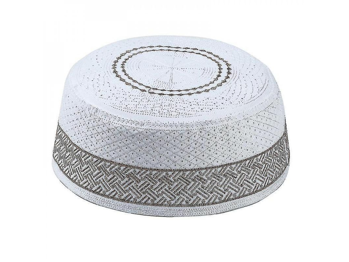 2026-gorra Kufi Musulmana Para Hombre Calavera Ligera Bordada Para Oración Ramadán Eid M Caqui