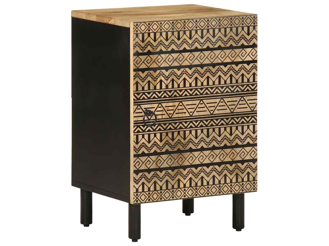 Vidaxl Armário De Casa De Banho 38x33,5x58 Cm Mangueira Maciça