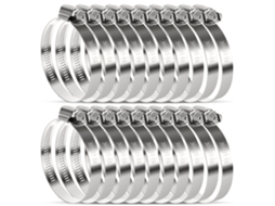 Conjunto De 20 Abraçadeiras De Aço Inox 304 Ajustáveis Para Tubos 18 32mm,pinças E Grampos Para Mangueiras De Água Btforus