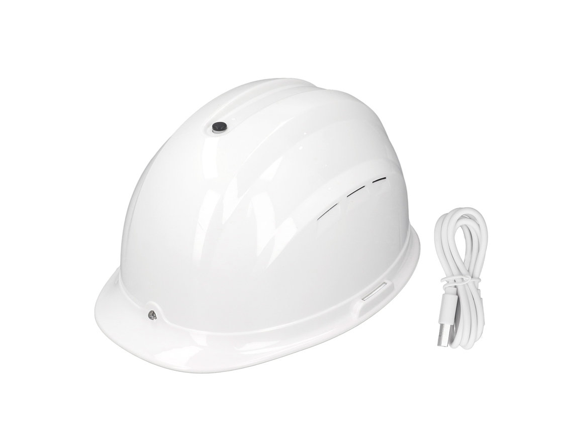 Capacete de Segurança com Ventilador Dual e Luz, Resistente a Impactos