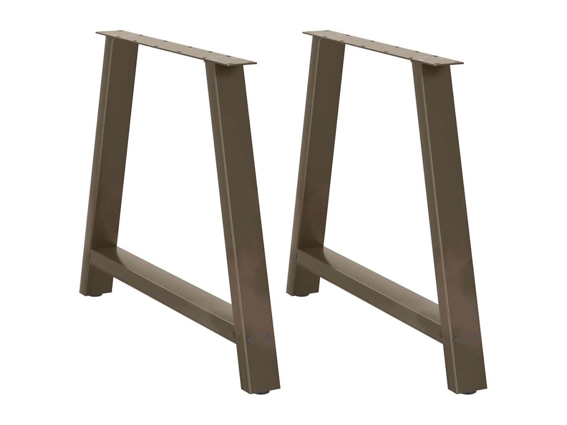 Vidaxl Pés De Mesa De Jantar Em Formato A, 2 Peças, 90x (72-73) Cm, Aço