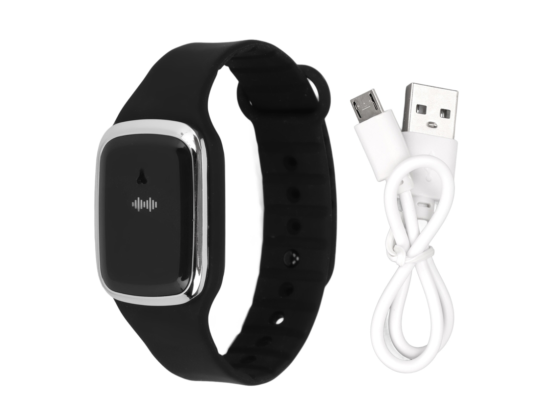 Pulseira Repelente de Mosquitos Ultrassônica EOOCOO (recarregável Via Usb com Display de Hora)