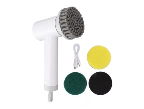 Escova De Limpeza Elétrica Sem Fio Recarregável Escova De Chuveiro Para Banheira, Carro, Azulejo Vbestlife (branco)