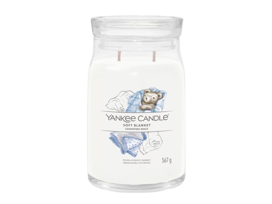 Vela Grande Com Assinatura De Manta Macia Yankee Candle