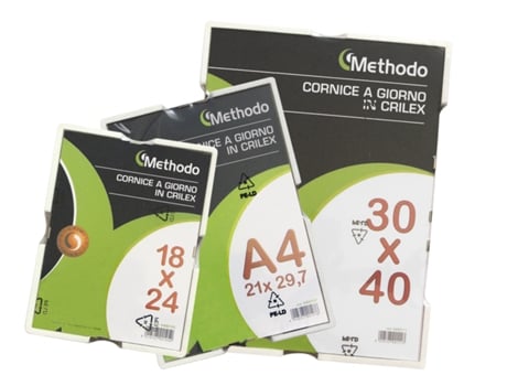 MÉTODO K900115 Quadro de exibição retroiluminado branco transparente