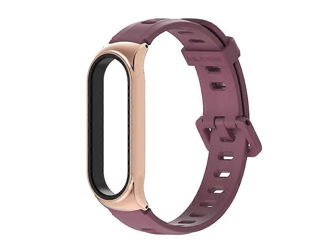 Pulseira De Silicone Com Furo Plano Mijobs Para Xiaomi Mi Band 6/5/4/3, Estilo: Cs Case