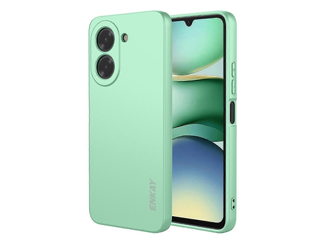 Capa De Silicone Enkay Hat Prince Com Borda Reta E Capa Traseira Para Celular Xiaomi Redmi A5 4g (171,777,88,3 Mm) Verde Claro