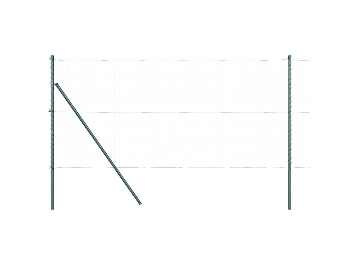 Conjunto 52 Poste De Cerca Vidaxl Verde Aço (200 Cm)