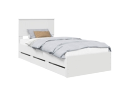 Estrutura de Cama 90x190cm Madeira de Engenharia MAISON EXCLUSIVE