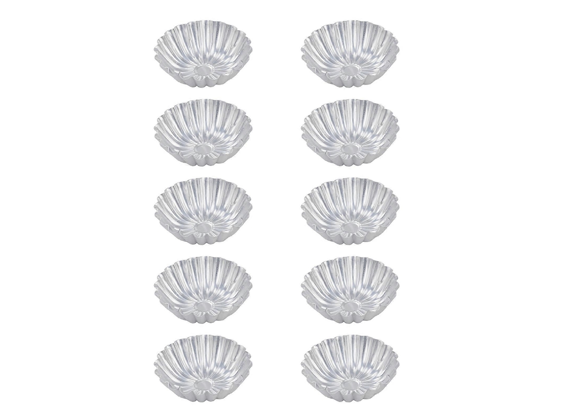 Conjunto De 10 Forminhas De Alumínio Para Cupcakes Com Bordas Onduladas Elegantes, Ideais Para Ensaimadas, Tortas De Ovos Filipinas E Outras Sobremesa
