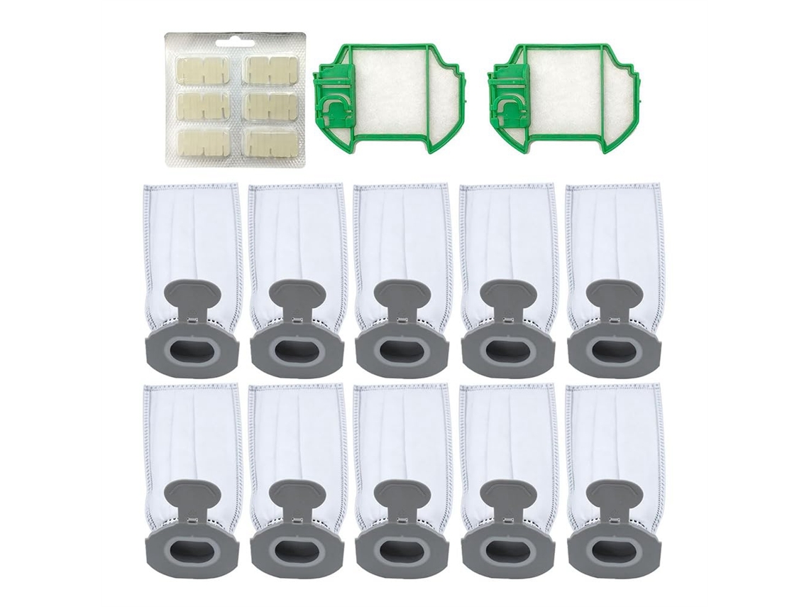 Para O Aspirador Sem Fio Vorwerk Kobold Vk7 Fp7 10 Sacos De Pó, 2 Pré Filtros, 1 Tablete/bastão Fragrância. Tuotuo