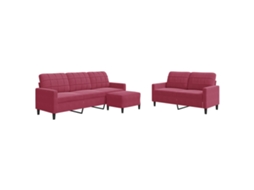 Sofa Set, Sofa Sets Vidaxl Vermelho Veludo (n/a)