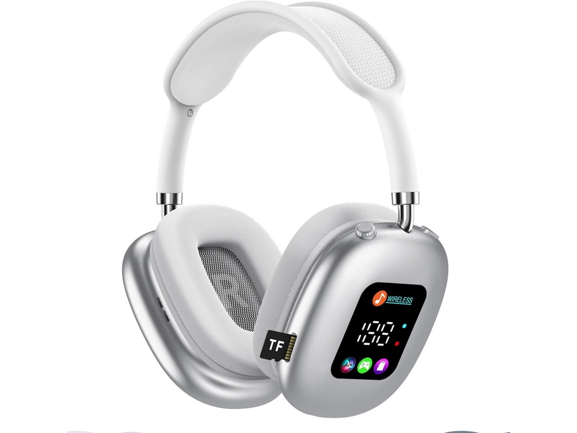 Fones De Ouvido Sem Fio Com Tela Inteligente, Fones De Ouvido Supra Auriculares Bluetooth 5 4, 30 Horas De Reprodução
