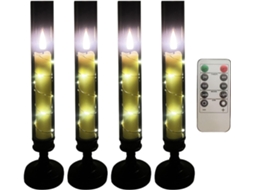Bougies Led Vacillantes Sans Flamme | Lumières Électriques Dansantes Avec Télécommande Lumière Da Gokoco