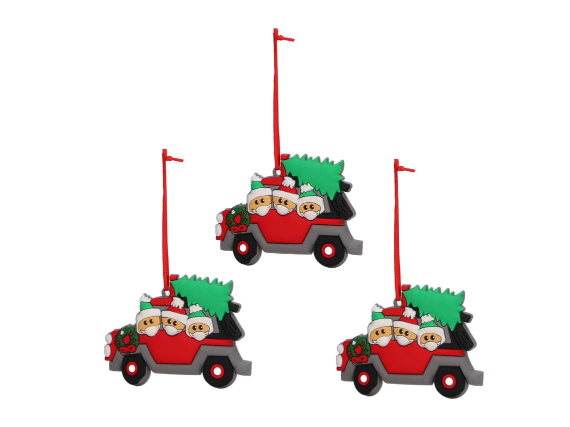 Laxiscreed Conjunto De 3 Ornamentos De Natal Em Pvc Para Decoração De Árvore Natalina