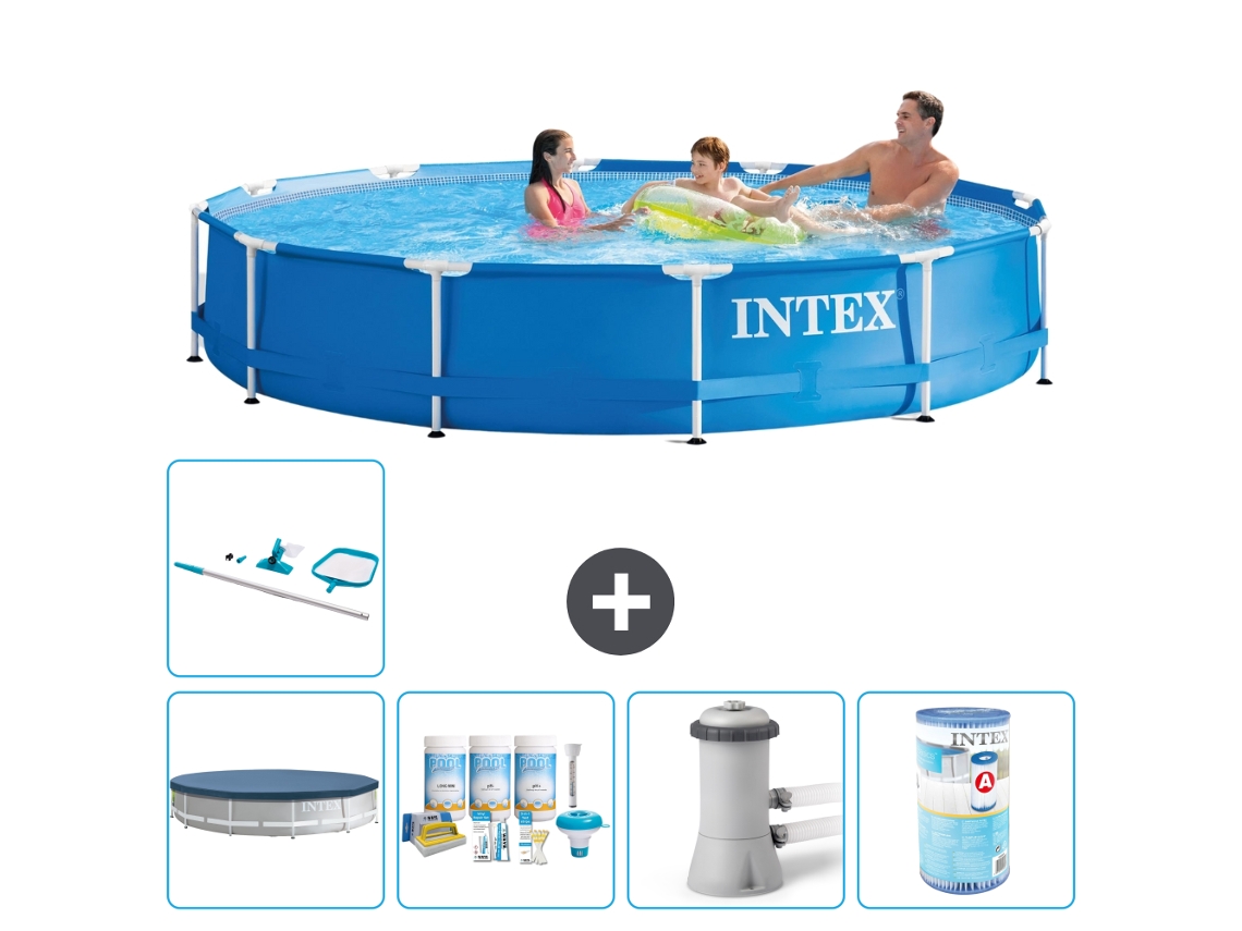 Intex Piscina Com Estrutura Redonda - 366x76 Cm - 6-peças S31547