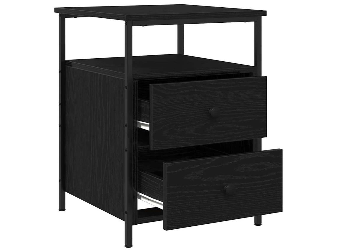 Conjunto de Armário de Cabeceira 2 Pcs Carvalho Preto 34x35,5x50 cm MAISON EXCLUSIVE