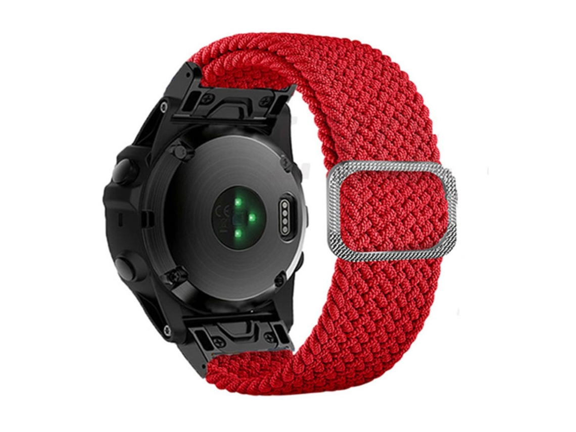 Bracelete de Nylon 22Mm com Fivela para Garmin Fenix 7/Epix/Instinct 2/Approach S62/Fenix 5 Vermelho