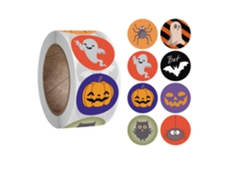 Etiquetas Auto adesivas de Halloween e Natal, 1 Rolo LAXISCREED