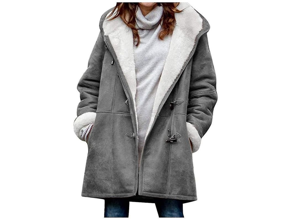 2026 abrigo de Invierno para Mujer Con Forro Grueso Y Capucha Chaqueta Casual Parka Talla Plus S 4xl