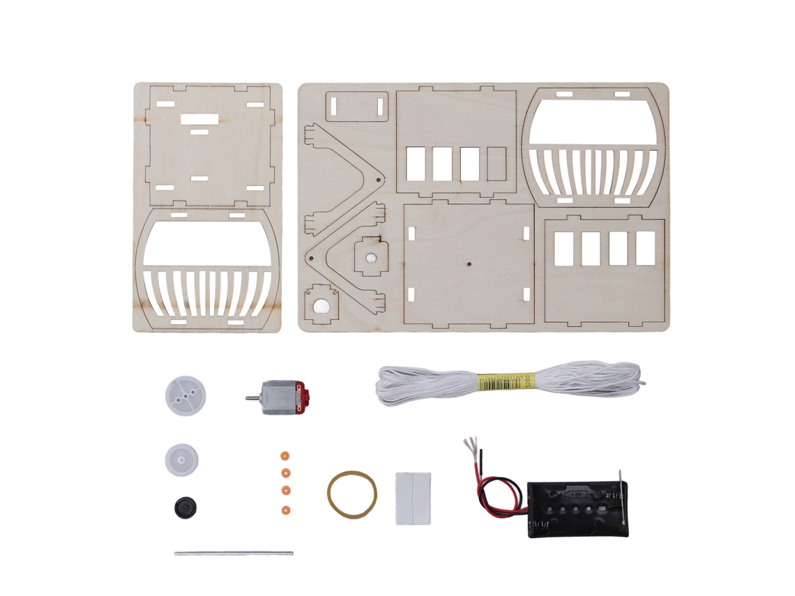 Mali kit de Brinquedo de Ciência de Madeira Diy Teleférico Turístico para Crianças